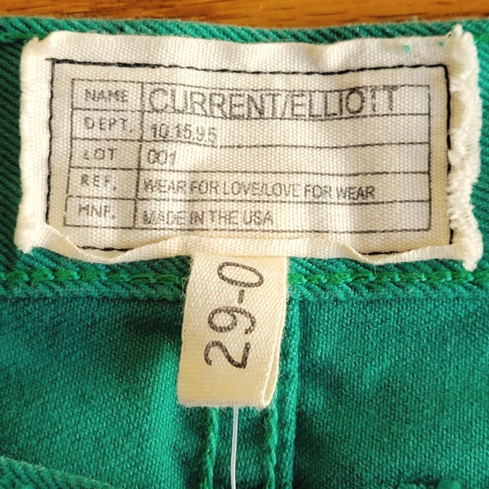 🌟 NWT CURRENT/ELLIOT Ultramarine Green Trendy Women's Boyfriend Shorts Size 29 - Picture 6 of 11